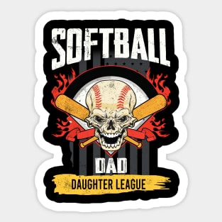 Softball Dad Daughter League Sticker